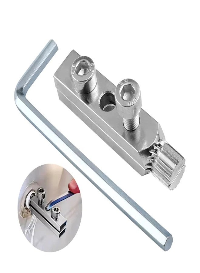 KPS أداة استخراج الصمامات المكسورة العالمية من KPS | أداة إزالة أنابيب صمامات زاوية الحنفيات المكسورة | أداة إزالة البراغي القابلة للتعديل | لخيوط الصمامات المتآكلة | أداة إزالة أنابيب السباكة من الفولاذ المقاوم للصدأ (عبوة من قطعة واحدة) - Image 1